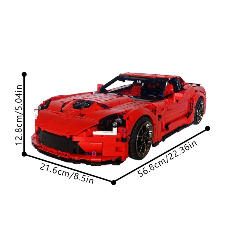 GOBRICKS MOC 188766 1:8 Chevrolet Corvette C7 - YWOBB