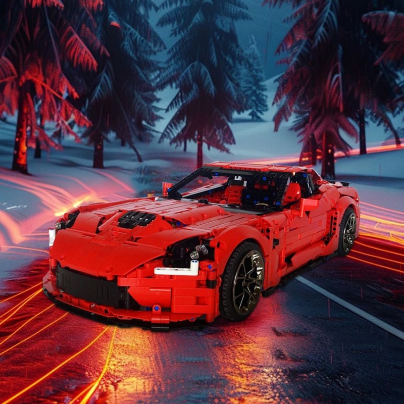 GOBRICKS MOC 188766 1:8 Chevrolet Corvette C7 - YWOBB