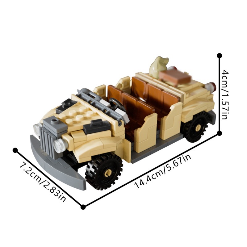 GOBRICKS MOC 209306 EMV Troop Transport - Indiana Jones Adventure Ride Vehicle - YWOBB