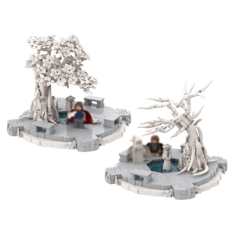 GOBRICKS MOC 221927 White City Courtyard - YWOBB