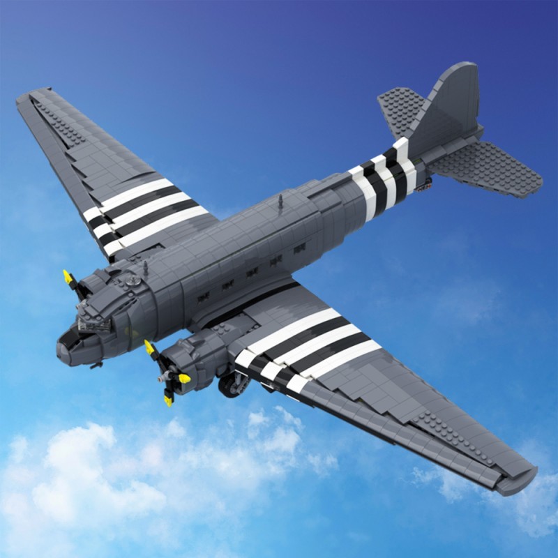 GOBRICKS MOC 199632 C-47 Skytrain Dakota - YWOBB