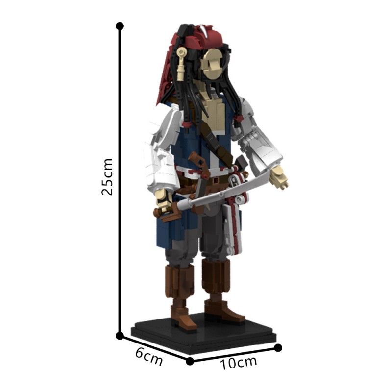 GOBRICKS MOC 204804 Captain Jack Sparrow Figurine - YWOBB