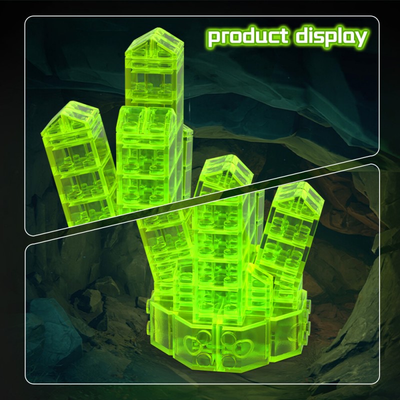 GOBRICKS MOC A1882Y01-A1882Y03 Crystal-Neon Green - YWOBB