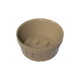 GOBRICKS GDS-M235 Container Barrel Half Large with Axle Hole - YWOBB