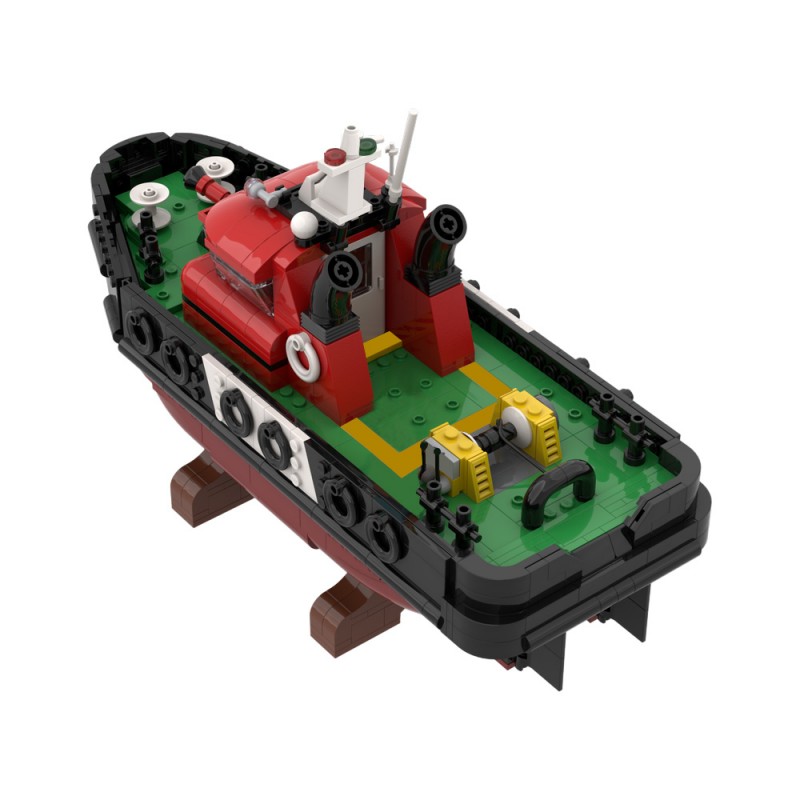 GOBRICKS MOC 203139 Harbour Tugboat - YWOBB