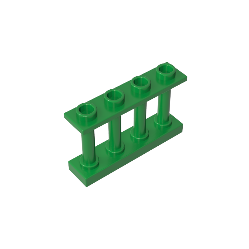GOBRICKS GDS-789 Fence 1 x 4 x 2 Spindled with 4 Studs - YWOBB