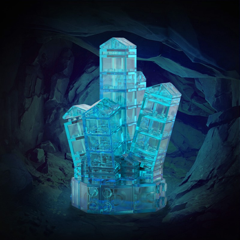 GOBRICKS MOC A1882Y01-A1882Y03 Crystal-Neon Green - YWOBB