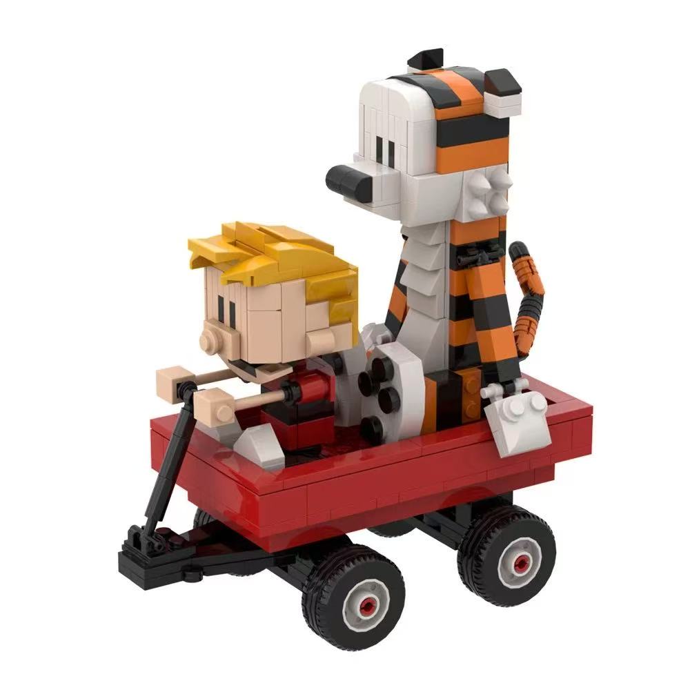 GOBRICKS MOC S0029 Calvin and Hobbes-Tiger Jump Hillside Base Edition - YWOBB