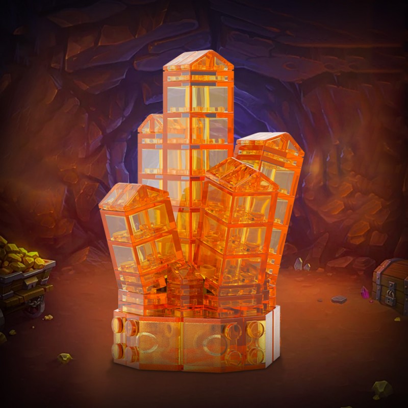 GOBRICKS MOC A1882Y01-A1882Y03 Crystal-Neon Green - YWOBB