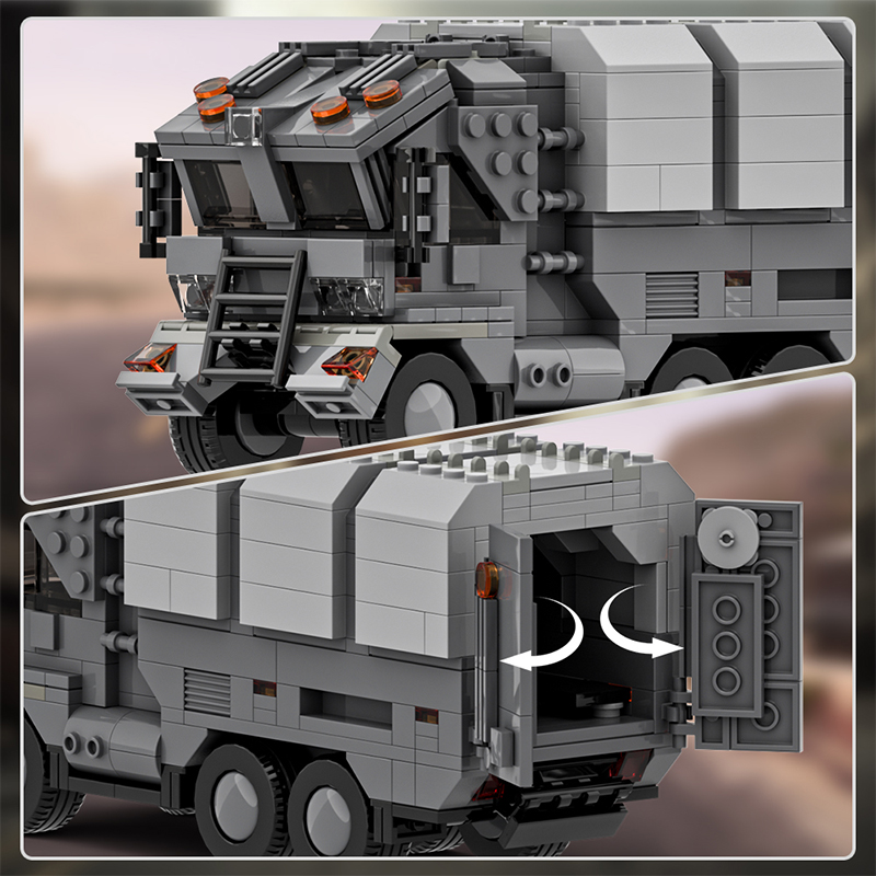 GOBRICKS MOC A1840 Futuristic Military Truck - YWOBB