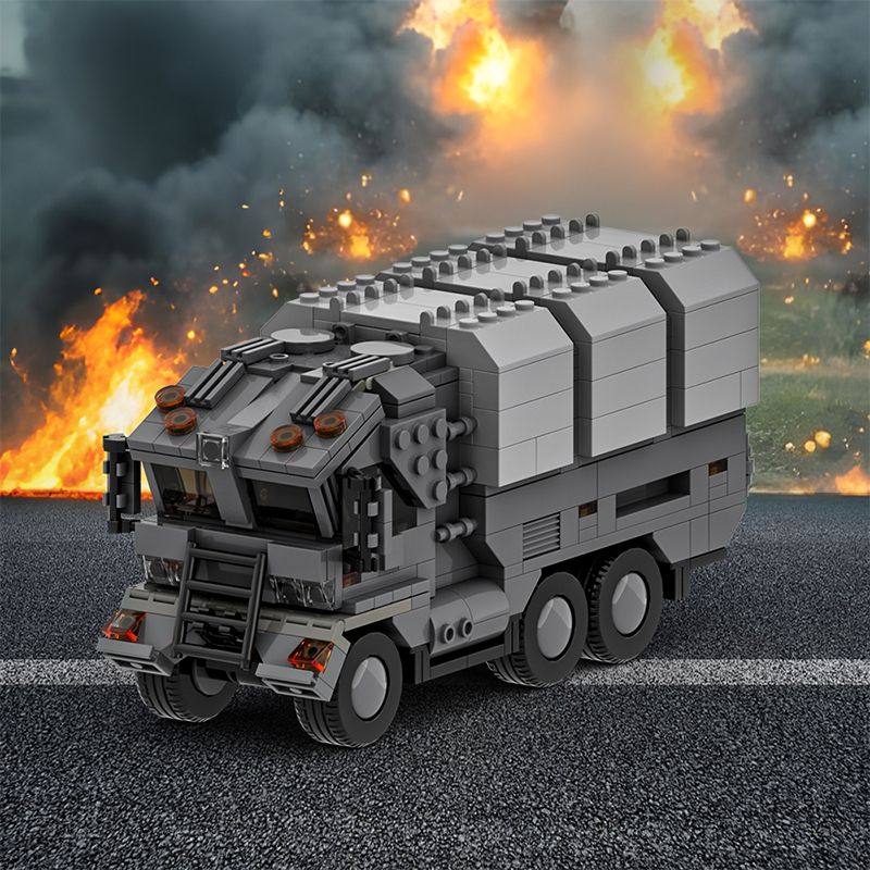 GOBRICKS MOC A1840 Futuristic Military Truck - YWOBB
