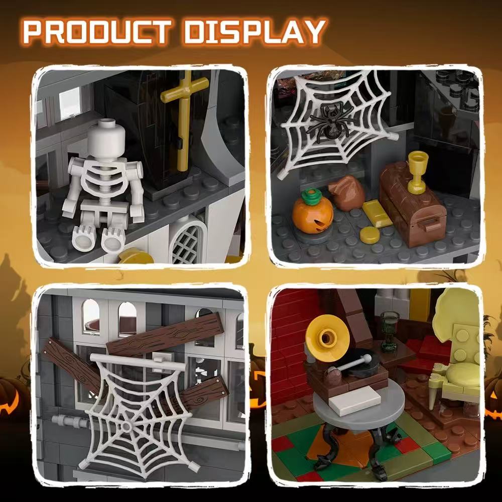 GOBRICKS MOC S0013 The Addams Family-Halloween-haunted house - YWOBB
