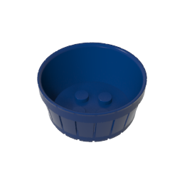 GOBRICKS GDS-M235 Container Barrel Half Large with Axle Hole - YWOBB