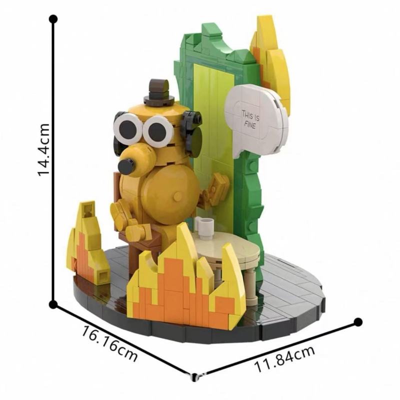 GOBRICKS MOC S0021 This Is Fine - YWOBB