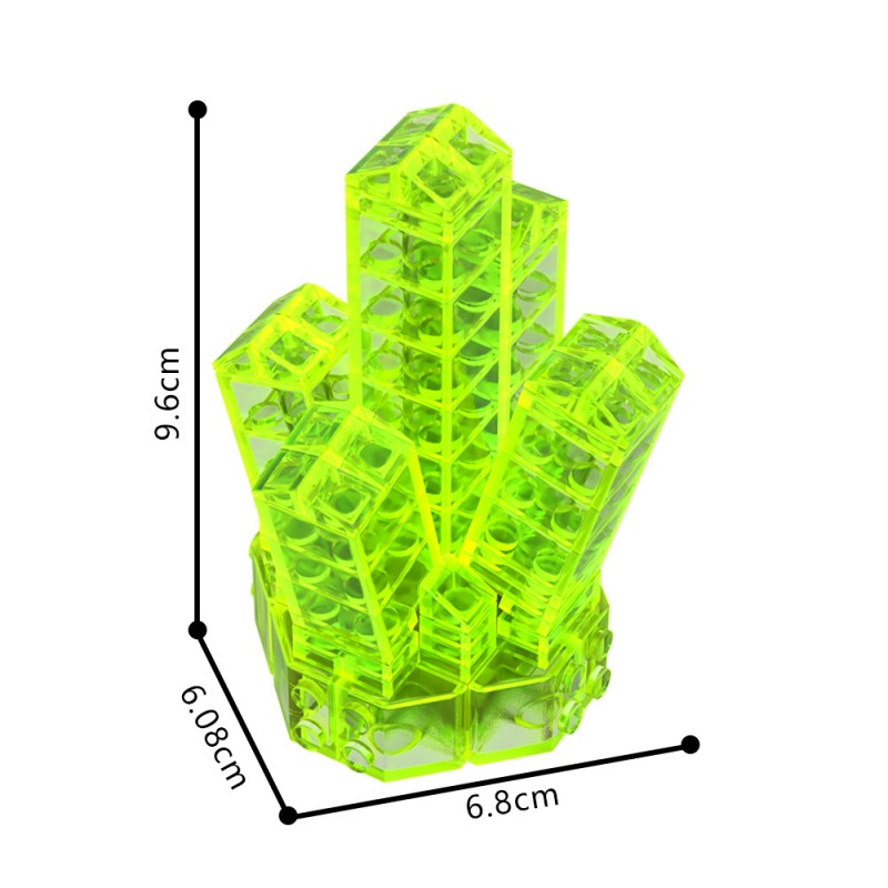GOBRICKS MOC A1882Y01-A1882Y03 Crystal-Neon Green - YWOBB