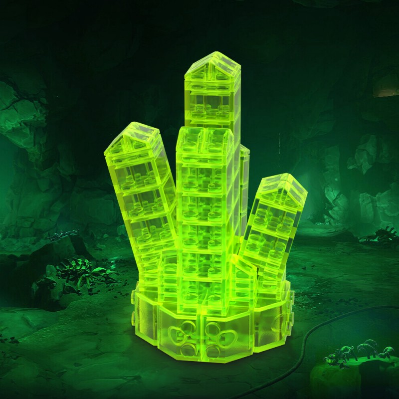 GOBRICKS MOC A1882Y01-A1882Y03 Crystal-Neon Green - YWOBB