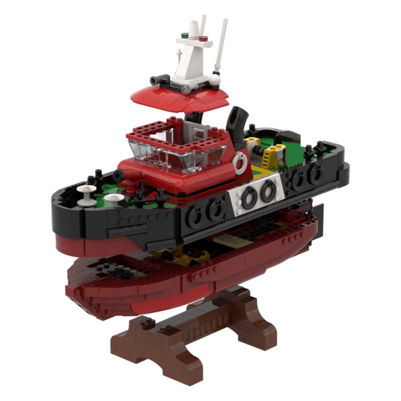 GOBRICKS MOC 203139 Harbour Tugboat - YWOBB