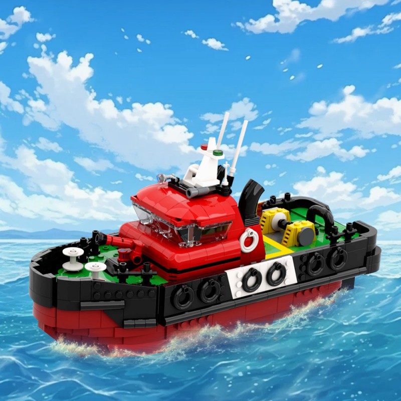 GOBRICKS MOC 203139 Harbour Tugboat - YWOBB