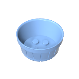 GOBRICKS GDS-M235 Container Barrel Half Large with Axle Hole - YWOBB