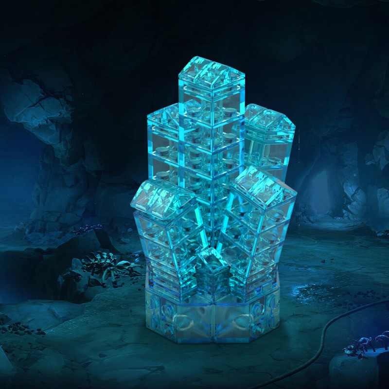 GOBRICKS MOC A1882Y01-A1882Y03 Crystal-Neon Green - YWOBB