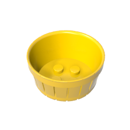 GOBRICKS GDS-M235 Container Barrel Half Large with Axle Hole - YWOBB