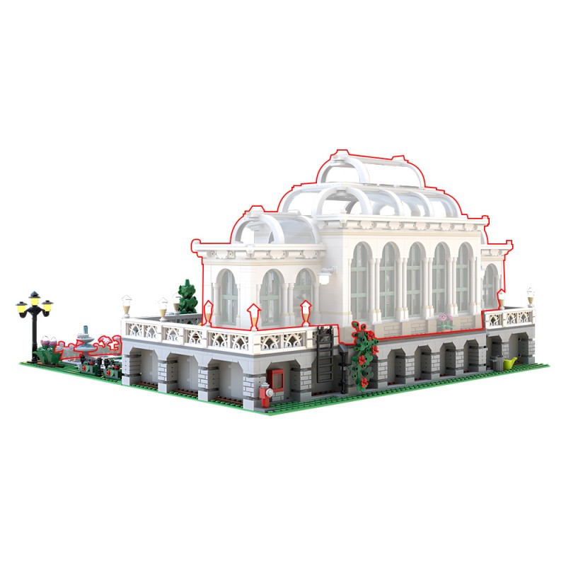GOBRICKS MOC 201703 Grand Botanic Palace Garden - YWOBB