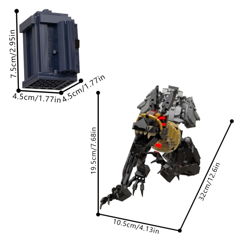 GOBRICKS MOC 206042 Sutekh (Doctor who) and Tardis - YWOBB