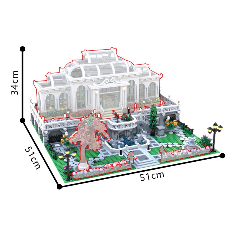 GOBRICKS MOC 201703 Grand Botanic Palace Garden - YWOBB