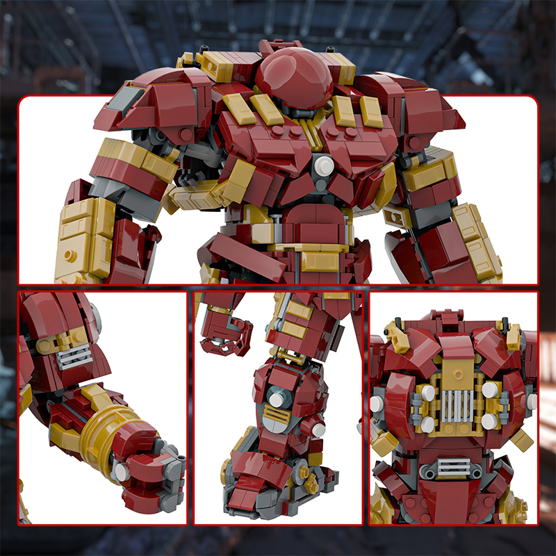 GOBRICKS MOC A1878 hulkbuster - YWOBB