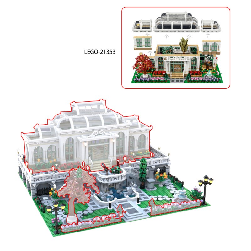 GOBRICKS MOC 201703 Grand Botanic Palace Garden - YWOBB