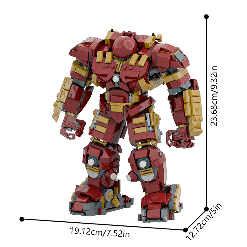 GOBRICKS MOC A1878 hulkbuster - YWOBB
