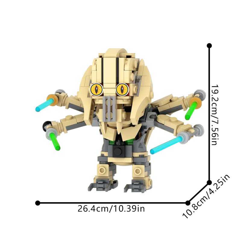 GOBRICKS MOC 209227 General Grievous Brickheadz - The Clone Wars - YWOBB
