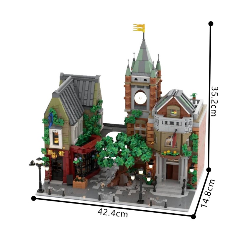 GOBRICKS MOC 202302 Village Square - YWOBB
