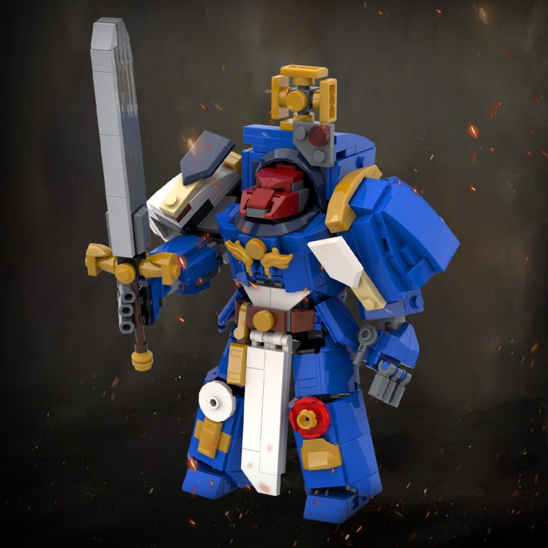 GOBRICKS MOC 195931 Terminator Captain Warhammer40k mech robot - YWOBB