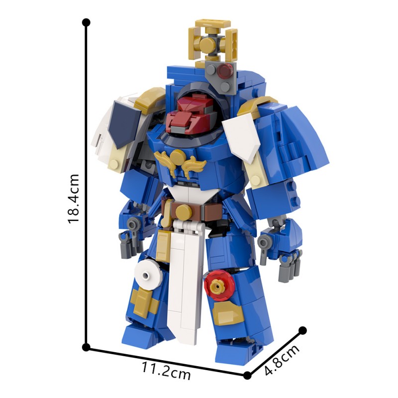 GOBRICKS MOC 195931 Terminator Captain Warhammer40k mech robot - YWOBB
