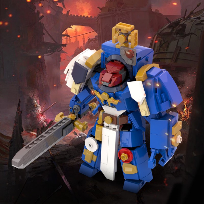 GOBRICKS MOC 195931 Terminator Captain Warhammer40k mech robot - YWOBB