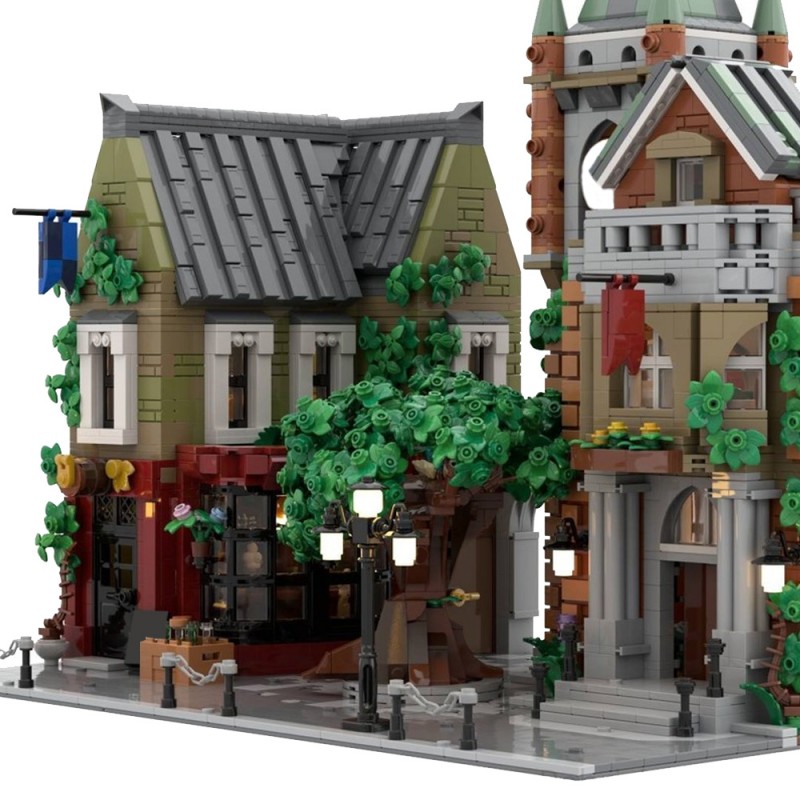 GOBRICKS MOC 202302 Village Square - YWOBB