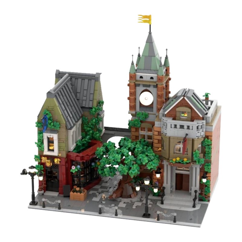 GOBRICKS MOC 202302 Village Square - YWOBB