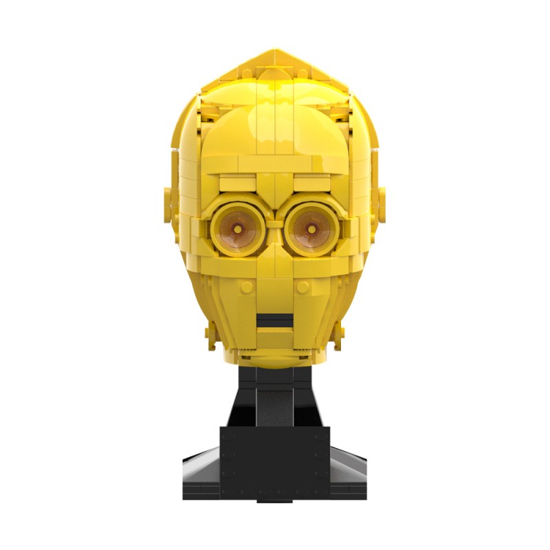 GOBRICKS MOC 141244 C-3PO head - YWOBB