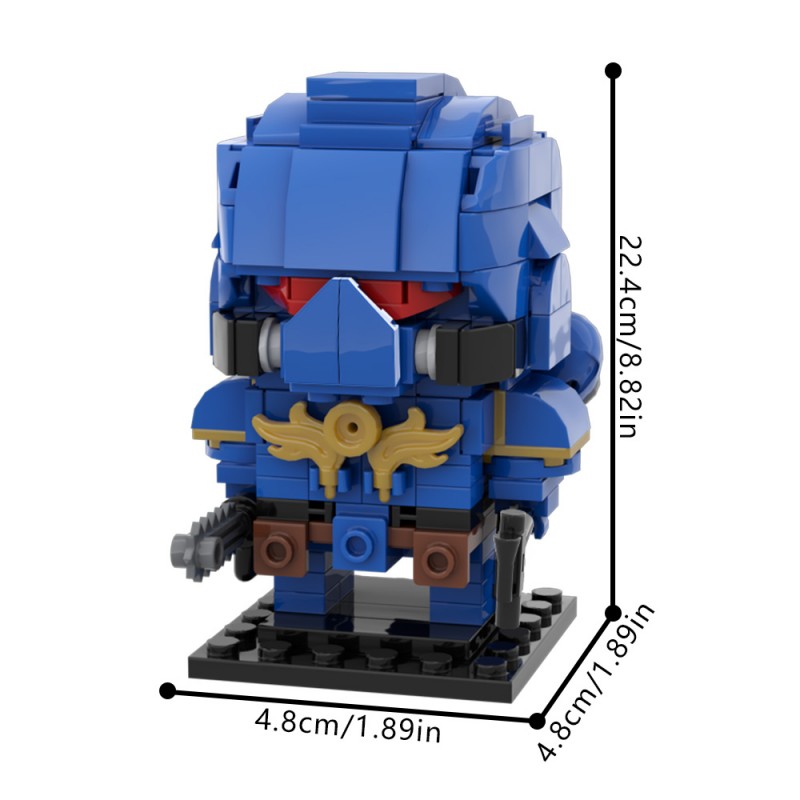GOBRICKS MOC 214626 Astartes Space Marine Brickheadz (WH40K) - YWOBB