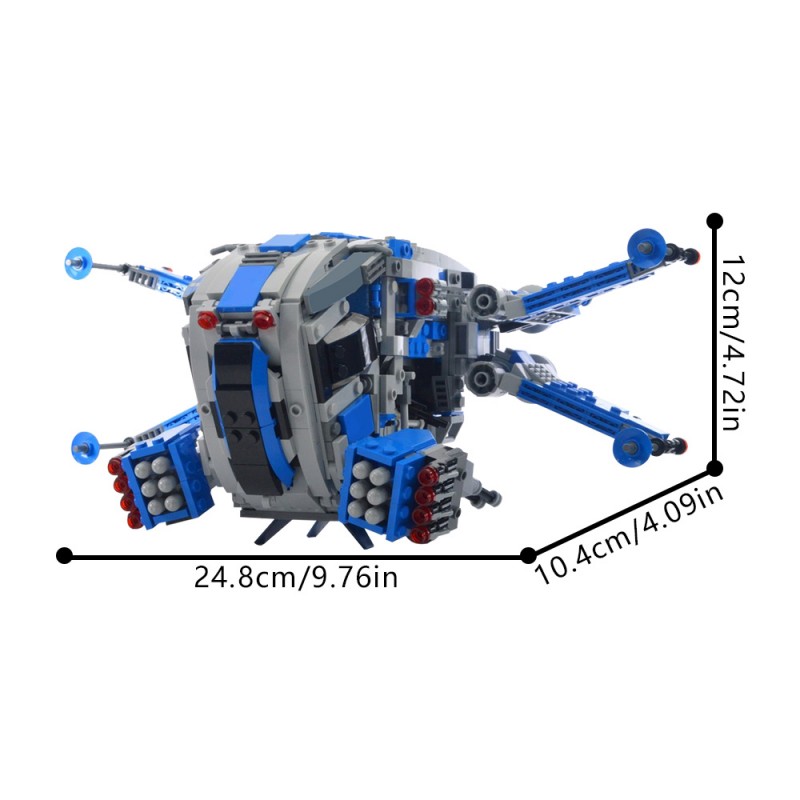 GOBRICKS MOC 214719 501st Legion X Wing Dropship - YWOBB
