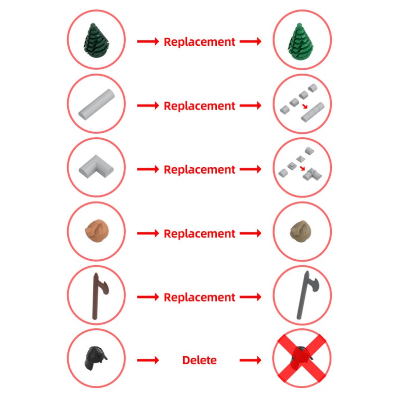 GOBRICKS MOC 198849 Woolfpack watch Tower - YWOBB
