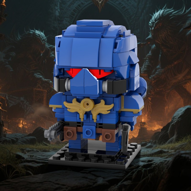 GOBRICKS MOC 214626 Astartes Space Marine Brickheadz (WH40K) - YWOBB