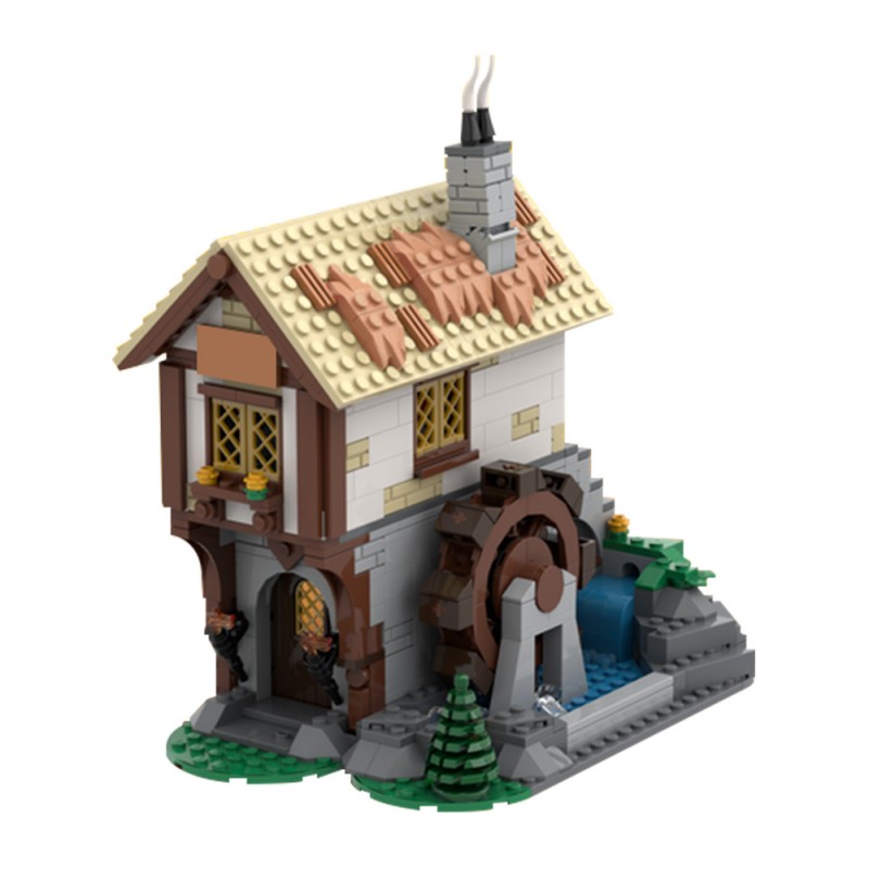 GOBRICKS MOC 182367 Medieval Town Square Blacksmith - 10332 Castle Extension - YWOBB