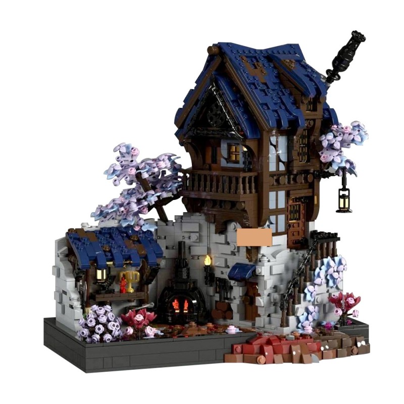 GOBRICKS MOC 213181 Blacksmith / Forge - Medieval Fantasy Display - YWOBB
