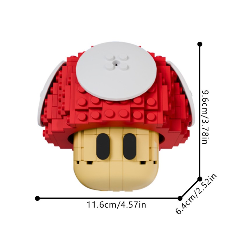 GOBRICKS MOC 215631 Mario Mushroom - YWOBB