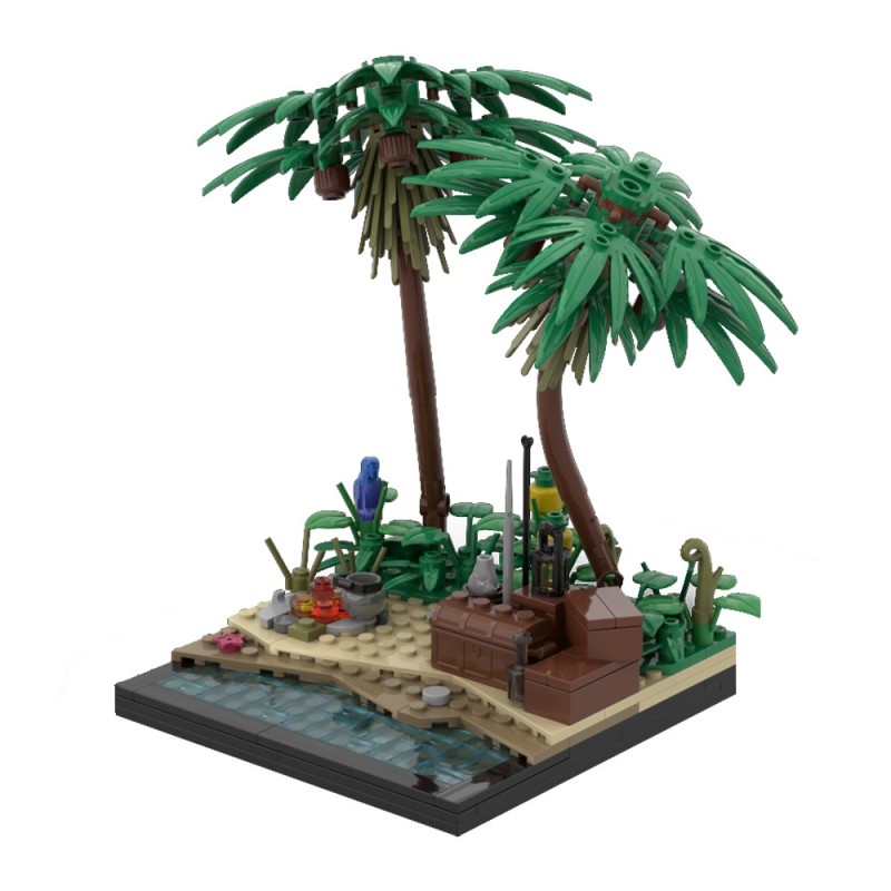 GOBRICKS MOC 213251 A tropical island beach - YWOBB