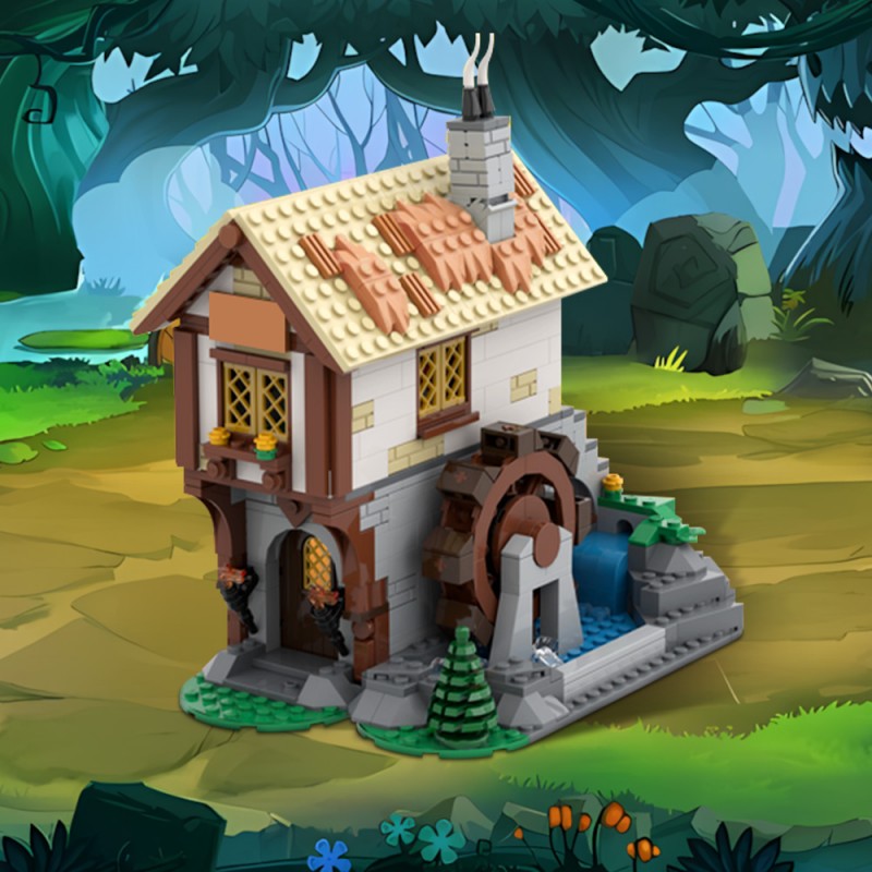 GOBRICKS MOC 182367 Medieval Town Square Blacksmith - 10332 Castle Extension - YWOBB