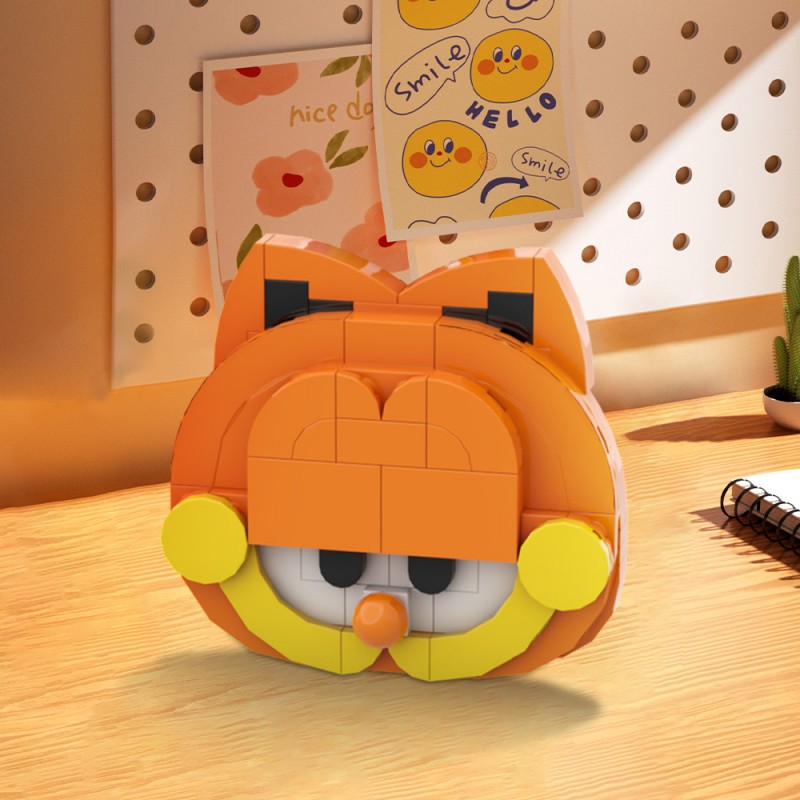 GOBRICKS MOC 206396 PENCIL POT - GARFIELD - YWOBB