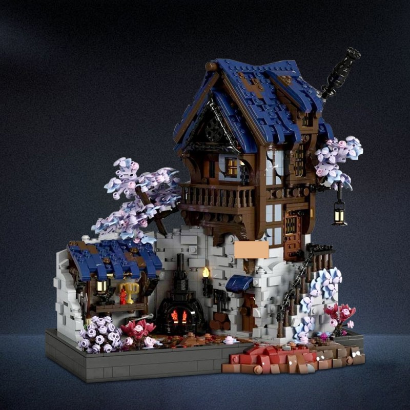 GOBRICKS MOC 213181 Blacksmith / Forge - Medieval Fantasy Display - YWOBB